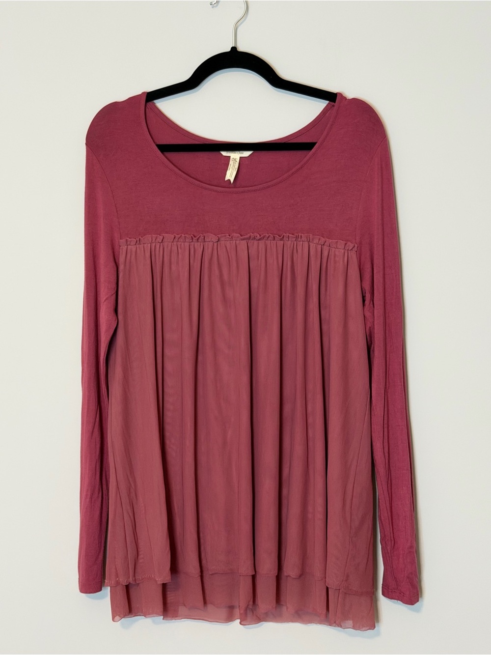 Matilda Jane Berry Rose Babydoll Flowy Long Sleeve Top Size M